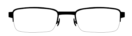 Frameless eyeglasses | Eyeglasses without frames | No Frame around the edge of the lenses For Men